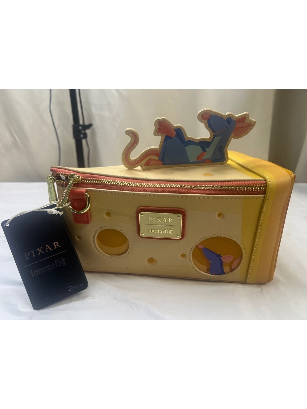 Loungefly Pixar Ratatouille Remy & Emile Cheese Figural Crossbody Bag